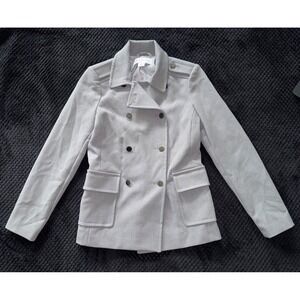 Liz Claiborne Women's Double Breasted Grey Jacket Size Small